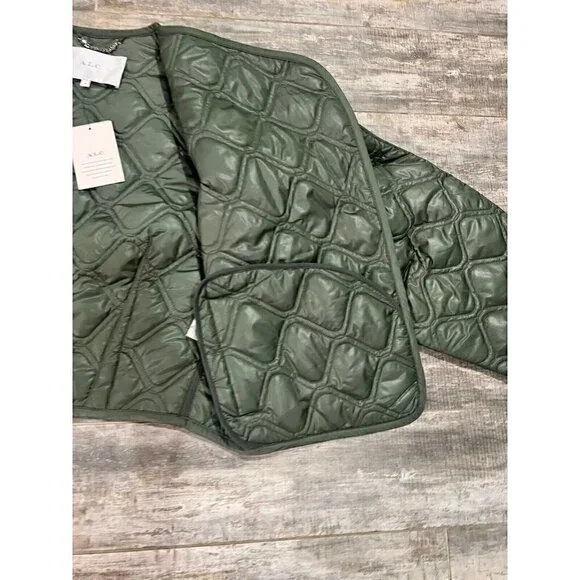 New With Tags $495 A.L.C. Emory Jacket Army Green Medium - Picture 9 of 13